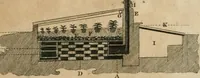 An illustration from A treatise on forming, improving, and managing country residences : and on the choice of situations appropriate to every class of purchasers, in all which the object in view is to unite in a better manner than has hitherto been done, a taste founded in nature with economy and utility, in constructing or improving mansions, and other rural buildings, so as to combine architectural fitness with picturesque effect ... : with an appendix, containing an enquiry into the utility and merits of Mr. Repton's mode of shewing effects by slides and sketches, and strictures on his opinions and practice in landscape gardening : illustrated by descriptions of scenery and buildings, by references to country seats, and passages of country in most parts of Great Britain, and by thirty-two engravings (1806)