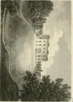 An illustration from A treatise on forming, improving, and managing country residences : and on the choice of situations appropriate to every class of purchasers, in all which the object in view is to unite in a better manner than has hitherto been done, a taste founded in nature with economy and utility, in constructing or improving mansions, and other rural buildings, so as to combine architectural fitness with picturesque effect ... : with an appendix, containing an enquiry into the utility and merits of Mr. Repton's mode of shewing effects by slides and sketches, and strictures on his opinions and practice in landscape gardening : illustrated by descriptions of scenery and buildings, by references to country seats, and passages of country in most parts of Great Britain, and by thirty-two engravings (1806)