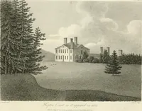 Picture 27 of 28 from A treatise on forming, improving, and managing country residences : and on the choice of situations appropriate to every class of purchasers, in all which the object in view is to unite in a better manner than has hitherto been done, a taste founded in nature with economy and utility, in constructing or improving mansions, and other rural buildings, so as to combine architectural fitness with picturesque effect ... : with an appendix, containing an enquiry into the utility and merits of Mr. Repton's mode of shewing effects by slides and sketches, and strictures on his opinions and practice in landscape gardening : illustrated by descriptions of scenery and buildings, by references to country seats, and passages of country in most parts of Great Britain, and by thirty-two engravings (1806), leaf 390