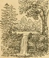An illustration from A treatise on the theory and practice of landscape gardening, adapted to North America; with a view to the improvement of country residences. Comprising historical notices and general principles of the art, directions for laying out grounds and arranging plantations, the description and cultivation of hardy trees, decorative accompaniments to the house and grounds, the formation of pieces of artificial water, flower gardens, etc. with remarks on rural architecture .. (1841)