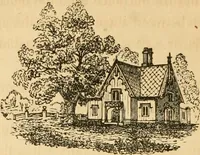 An illustration from A treatise on the theory and practice of landscape gardening, adapted to North America; with a view to the improvement of country residences. Comprising historical notices and general principles of the art, directions for laying out grounds and arranging plantations, the description and cultivation of hardy trees, decorative accompaniments to the house and grounds, the formation of pieces of artificial water, flower gardens, etc. with remarks on rural architecture .. (1841)