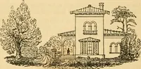 An illustration from A treatise on the theory and practice of landscape gardening, adapted to North America; with a view to the improvement of country residences. Comprising historical notices and general principles of the art, directions for laying out grounds and arranging plantations, the description and cultivation of hardy trees, decorative accompaniments to the house and grounds, the formation of pieces of artificial water, flower gardens, etc. with remarks on rural architecture .. (1841)
