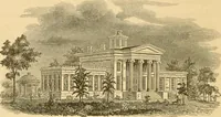 An illustration from A treatise on the theory and practice of landscape gardening, adapted to North America; with a view to the improvement of country residences. Comprising historical notices and general principles of the art, directions for laying out grounds and arranging plantations, the description and cultivation of hardy trees, decorative accompaniments to the house and grounds, the formation of pieces of artificial water, flower gardens, etc. with remarks on rural architecture .. (1841)