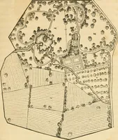An illustration from A treatise on the theory and practice of landscape gardening, adapted to North America; with a view to the improvement of country residences. Comprising historical notices and general principles of the art, directions for laying out grounds and arranging plantations, the description and cultivation of hardy trees, decorative accompaniments to the house and grounds, the formation of pieces of artificial water, flower gardens, etc. with remarks on rural architecture .. (1841)
