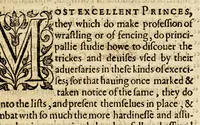 An illustration from A treatise paraenetical, that is to say, an exhortation. : Wherein is shewed by good and euident reasons, infallible arguments, most true and certaine histories, and notable examples; the right way & true meanes to resist the violence of the Castilian king: to breake the course of his desseignes: to beat downe his pride, and to ruinate his puissance. Dedicated to the kings, princes, potentates and commonweales of Christendome: and particularly to the most Christian king: (1598)