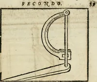 An illustration from Tre discorsi sopra il modo d'alzar acqve da' lvoghi bassi : per adacquar terreni : per leuar l'acque sorgenti & piouute dalle cãpagne, che non possono naturalmente dare loro il decorso : per mandare l'acqua da bere alle città, che n'hanno bisogno, & per altri simili vsi (1567)