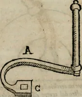 An illustration from Tre discorsi sopra il modo d'alzar acqve da' lvoghi bassi : per adacquar terreni : per leuar l'acque sorgenti & piouute dalle cãpagne, che non possono naturalmente dare loro il decorso : per mandare l'acqua da bere alle città, che n'hanno bisogno, & per altri simili vsi (1567)