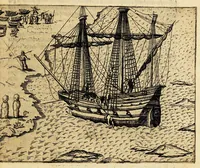 Picture 11 of 14 from Tre nauigationi fatte dagli Olandesi, e Zelandesi al Settentrione nella Noruegia, Moscouia, e Tartaria verso il Catai, e regno de'Sini, doue scopersero il mare di Veygatz, la Nuoua Zembla, et ... la Groenlandia. ... (1599), leaf 151