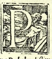 An illustration from Tre orationi di Rvzzante, recitate in lingva rvstica alli illvstris. signori cardinali Cornari & Pisani : con vno ragionamento & vno sprolico, insieme con vna lettera scritta allo Aluarotto per lo istezzo Ruzante : tutte opere ingeniose, argute, & di marauiglioso piacere, non piu stampate (1555)