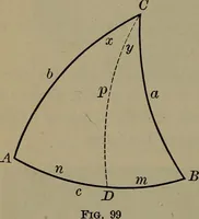 An illustration from Trigonometry, surveying and navigation (1903)