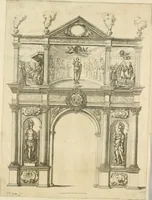 An illustration from Discours sur les arcs triomphaux dressés en la ville d'Aix, : a l'heureuse arrivée de Monseigneur le duc de Bourgogne, & de Monseigneur le duc de Berry (1701)