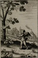 An illustration from Triumphus amoris, de cunctis universi hujus incolis actus, emblematibus ac symbolis Latinis, Italicis, Gallicis, Germanicis, oculis exhibitus. : Oder: Die über den gantzen Erd-cräisz triumphirende Liebe, in nachdencklichen Sinn-bildern neben sehr curiosen lateinischen, italianischen, französischen und teutschen Bey-sprüchen auch kurtzweiligen Versen fürgestellet (1695)