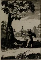 An illustration from Triumphus amoris, de cunctis universi hujus incolis actus, emblematibus ac symbolis Latinis, Italicis, Gallicis, Germanicis, oculis exhibitus. : Oder: Die über den gantzen Erd-cräisz triumphirende Liebe, in nachdencklichen Sinn-bildern neben sehr curiosen lateinischen, italianischen, französischen und teutschen Bey-sprüchen auch kurtzweiligen Versen fürgestellet (1695)