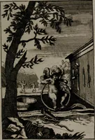 An illustration from Triumphus amoris, de cunctis universi hujus incolis actus, emblematibus ac symbolis Latinis, Italicis, Gallicis, Germanicis, oculis exhibitus. : Oder: Die über den gantzen Erd-cräisz triumphirende Liebe, in nachdencklichen Sinn-bildern neben sehr curiosen lateinischen, italianischen, französischen und teutschen Bey-sprüchen auch kurtzweiligen Versen fürgestellet (1695)
