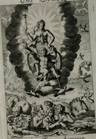 An illustration from Triumphus amoris, de cunctis universi hujus incolis actus, emblematibus ac symbolis Latinis, Italicis, Gallicis, Germanicis, oculis exhibitus. : Oder: Die über den gantzen Erd-cräisz triumphirende Liebe, in nachdencklichen Sinn-bildern neben sehr curiosen lateinischen, italianischen, französischen und teutschen Bey-sprüchen auch kurtzweiligen Versen fürgestellet (1695)