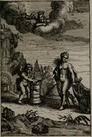 An illustration from Triumphus amoris, de cunctis universi hujus incolis actus, emblematibus ac symbolis Latinis, Italicis, Gallicis, Germanicis, oculis exhibitus. : Oder: Die über den gantzen Erd-cräisz triumphirende Liebe, in nachdencklichen Sinn-bildern neben sehr curiosen lateinischen, italianischen, französischen und teutschen Bey-sprüchen auch kurtzweiligen Versen fürgestellet (1695)