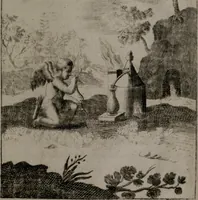 An illustration from Triumphus amoris, de cunctis universi hujus incolis actus, emblematibus ac symbolis Latinis, Italicis, Gallicis, Germanicis, oculis exhibitus. : Oder: Die über den gantzen Erd-cräisz triumphirende Liebe, in nachdencklichen Sinn-bildern neben sehr curiosen lateinischen, italianischen, französischen und teutschen Bey-sprüchen auch kurtzweiligen Versen fürgestellet (1695)