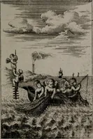 An illustration from Triumphus amoris, de cunctis universi hujus incolis actus, emblematibus ac symbolis Latinis, Italicis, Gallicis, Germanicis, oculis exhibitus. : Oder: Die über den gantzen Erd-cräisz triumphirende Liebe, in nachdencklichen Sinn-bildern neben sehr curiosen lateinischen, italianischen, französischen und teutschen Bey-sprüchen auch kurtzweiligen Versen fürgestellet (1695)