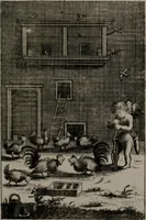 An illustration from Triumphus amoris, de cunctis universi hujus incolis actus, emblematibus ac symbolis Latinis, Italicis, Gallicis, Germanicis, oculis exhibitus. : Oder: Die über den gantzen Erd-cräisz triumphirende Liebe, in nachdencklichen Sinn-bildern neben sehr curiosen lateinischen, italianischen, französischen und teutschen Bey-sprüchen auch kurtzweiligen Versen fürgestellet (1695)