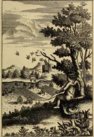 An illustration from Triumphus amoris, de cunctis universi hujus incolis actus, emblematibus ac symbolis Latinis, Italicis, Gallicis, Germanicis, oculis exhibitus. : Oder: Die über den gantzen Erd-cräisz triumphirende Liebe, in nachdencklichen Sinn-bildern neben sehr curiosen lateinischen, italianischen, französischen und teutschen Bey-sprüchen auch kurtzweiligen Versen fürgestellet (1695)