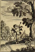 An illustration from Triumphus amoris, de cunctis universi hujus incolis actus, emblematibus ac symbolis Latinis, Italicis, Gallicis, Germanicis, oculis exhibitus. : Oder: Die über den gantzen Erd-cräisz triumphirende Liebe, in nachdencklichen Sinn-bildern neben sehr curiosen lateinischen, italianischen, französischen und teutschen Bey-sprüchen auch kurtzweiligen Versen fürgestellet (1695)