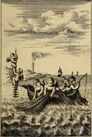 An illustration from Triumphus amoris, de cunctis universi hujus incolis actus, emblematibus ac symbolis Latinis, Italicis, Gallicis, Germanicis, oculis exhibitus. : Oder: Die über den gantzen Erd-cräisz triumphirende Liebe, in nachdencklichen Sinn-bildern neben sehr curiosen lateinischen, italianischen, französischen und teutschen Bey-sprüchen auch kurtzweiligen Versen fürgestellet (1695)