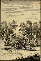 An illustration from Triumphus amoris, de cunctis universi hujus incolis actus, emblematibus ac symbolis Latinis, Italicis, Gallicis, Germanicis, oculis exhibitus. : Oder: Die über den gantzen Erd-cräisz triumphirende Liebe, in nachdencklichen Sinn-bildern neben sehr curiosen lateinischen, italianischen, französischen und teutschen Bey-sprüchen auch kurtzweiligen Versen fürgestellet (1695)