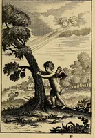 An illustration from Triumphus amoris, de cunctis universi hujus incolis actus, emblematibus ac symbolis Latinis, Italicis, Gallicis, Germanicis, oculis exhibitus. : Oder: Die über den gantzen Erd-cräisz triumphirende Liebe, in nachdencklichen Sinn-bildern neben sehr curiosen lateinischen, italianischen, französischen und teutschen Bey-sprüchen auch kurtzweiligen Versen fürgestellet (1695)