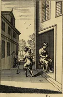 An illustration from Triumphus amoris, de cunctis universi hujus incolis actus, emblematibus ac symbolis Latinis, Italicis, Gallicis, Germanicis, oculis exhibitus. : Oder: Die über den gantzen Erd-cräisz triumphirende Liebe, in nachdencklichen Sinn-bildern neben sehr curiosen lateinischen, italianischen, französischen und teutschen Bey-sprüchen auch kurtzweiligen Versen fürgestellet (1695)