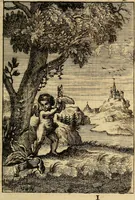 An illustration from Triumphus amoris, de cunctis universi hujus incolis actus, emblematibus ac symbolis Latinis, Italicis, Gallicis, Germanicis, oculis exhibitus. : Oder: Die über den gantzen Erd-cräisz triumphirende Liebe, in nachdencklichen Sinn-bildern neben sehr curiosen lateinischen, italianischen, französischen und teutschen Bey-sprüchen auch kurtzweiligen Versen fürgestellet (1695)