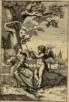 An illustration from Triumphus amoris, de cunctis universi hujus incolis actus, emblematibus ac symbolis Latinis, Italicis, Gallicis, Germanicis, oculis exhibitus. : Oder: Die über den gantzen Erd-cräisz triumphirende Liebe, in nachdencklichen Sinn-bildern neben sehr curiosen lateinischen, italianischen, französischen und teutschen Bey-sprüchen auch kurtzweiligen Versen fürgestellet (1695)