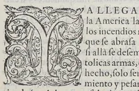 An illustration from Trofeo de la justicia española en el castigo de la alevosia francesa : que al abrigo de la armada de Barlovento, executaron los lanzeros de la isla de Santo Domingo, en los que de aquella nacion ocupan sus costas. Debido todo à providentes ordenes del ex[celentissi]mo señor d[on] Gaspar de Sandoval Cerda Silva y Mendoza, conde de Galve, virrey de la Nueva-Espanã. (1691)