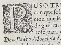 An illustration from Trofeo de la justicia española en el castigo de la alevosia francesa : que al abrigo de la armada de Barlovento, executaron los lanzeros de la isla de Santo Domingo, en los que de aquella nacion ocupan sus costas. Debido todo à providentes ordenes del ex[celentissi]mo señor d[on] Gaspar de Sandoval Cerda Silva y Mendoza, conde de Galve, virrey de la Nueva-Espanã. (1691)
