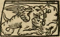 An illustration from Trois traitez de la philosophie natvrelle, non encore imprimez : scavoir, Le secret livre dv tres-ancien philosophe Artephivs, traitant de l'art occulte & transmutation metallique, latin françois : plvs, Les figvres hierogliphiqves de Nicolas Flamel, ainsi qu'il les a mises en la quatriesme arche qu'il a bastie au Cimetiere des innocens à Paris, entrant par la grande porte de la ruë S. Denys, & prenant la main droite, auec l'explication d'icelles par iceluy Flamel : ensemble, Le vray liure du docte Synesivs abbé grec, tiré de la bibliotheque de l'empereur sur le mesme subiect (1612)