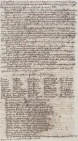 An illustration from True copie of the court booke of the Governor and Society of the Massachusetts Bay in New England [manuscript] (1628)
