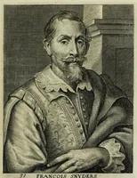 An illustration from The true effigies of the most eminent painters, and other famous artists that have flourished in Europe. Curiously engraven on copper-plates. Together with an account of the time when they lived, the most remarkable passages of their lives, and most considerable works. Very useful for all such gentlemen as are lovers of art and ingenuity (1694)