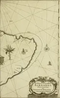 An illustration from A true & exact history of the island of Barbados : illustrated with a mapp of the island, as also the principall trees and plants there, set forth in their due proportions and shapes, drawne out by their severall and respective scales : together with the ingenio that makes the sugar, with the plots of the severall houses, roomes, and other places, that are used in the whole processe of sugar-making ... : all cut in copper (1657)