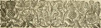 An illustration from A true & faithful relation of what passed for many yeers between Dr. John Dee ... and some spirits : tending (had it succeeded) to a general alteration of most states and kingdomes in the world : his private conferences with Rodolphe Emperor of Germany, Stephen K. of Poland, and divers other princes about it : the particulars of his cause, as it was agitated in the Emperors court, by the Pope's intervention : his banishment and restoration in part : as also the letters of sundry great men and princes (some whereof were present at some of these conferences and apparitions of spirits) to the said D. Dee : out of the original copy, written with Dr. Dees own hand, kept in the library of Sir Tho. Cotton ... : with a preface confirming the reality (as to the point of spirits) of this relation, and shewing the several good uses that a sober Christian may make of all (1659)