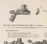 Picture 4 of 8 from A true mirror of sound : Bettini micro-phonograph, micro-diaphragms for phonograph and graphophone, Bettini celebrated "opera musical records" and autograph-records of world famous artists (1900), leaf 12