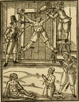 An illustration from A trve relation of the vnivst, crvell, and barbarovs proceedings against the English at Amboyna in the East-Indies (1624)