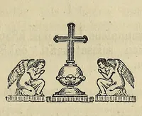 An illustration from Tsiatak nihonon8entsiake onk8e on8e Akoiatonsera : Ionterennaientak8a, teieri8ak8atha ... = Le livre des sept nations, ou, Paroissien iroquois : auquel on a ajouté, pour l'usage de la missin du lac des Deux-Montagnes, quelques cantiques en langue algonquine (1865)