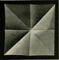 An illustration from T. Sundara Row's geometric exercises in paper folding. Edited and rev. by Wooster Woodruff Beman and David Eugene Smith (1901)