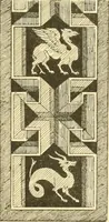 An illustration from Étude des ornements : première partie : dauphins-écailles-bucrânes-grecques-guirlandes-flots grecs (1896)