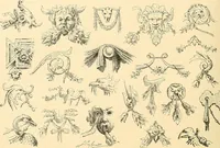 An illustration from Étude des ornements : première partie : dauphins-écailles-bucrânes-grecques-guirlandes-flots grecs (1896)