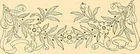 An illustration from Étude des ornements : première partie : dauphins-écailles-bucrânes-grecques-guirlandes-flots grecs (1896)