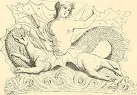 An illustration from Étude des ornements : première partie : dauphins-écailles-bucrânes-grecques-guirlandes-flots grecs (1896)