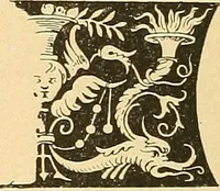 An illustration from Étude des ornements : première partie : dauphins-écailles-bucrânes-grecques-guirlandes-flots grecs (1896)