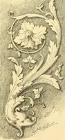 An illustration from Étude des ornements : première partie : dauphins-écailles-bucrânes-grecques-guirlandes-flots grecs (1896)