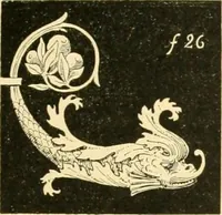 An illustration from Étude des ornements : première partie : dauphins-écailles-bucrânes-grecques-guirlandes-flots grecs (1896)