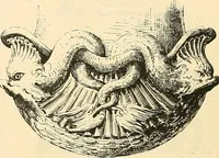 An illustration from Étude des ornements : première partie : dauphins-écailles-bucrânes-grecques-guirlandes-flots grecs (1896)